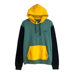 Billabong ColorBlock Green/Yellow/Black Hoodie